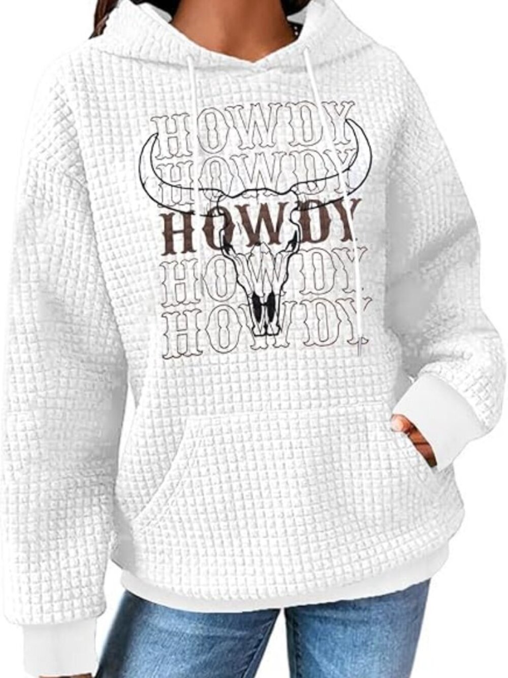 Western Sweatshirts for Women Cow Skull Western Hoodies Cowgirl Country Concert